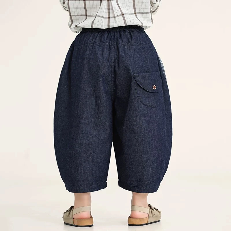 男童牛仔短裤薄款2025夏季新款中小童宽松韩版7分裤宝宝百搭中裤