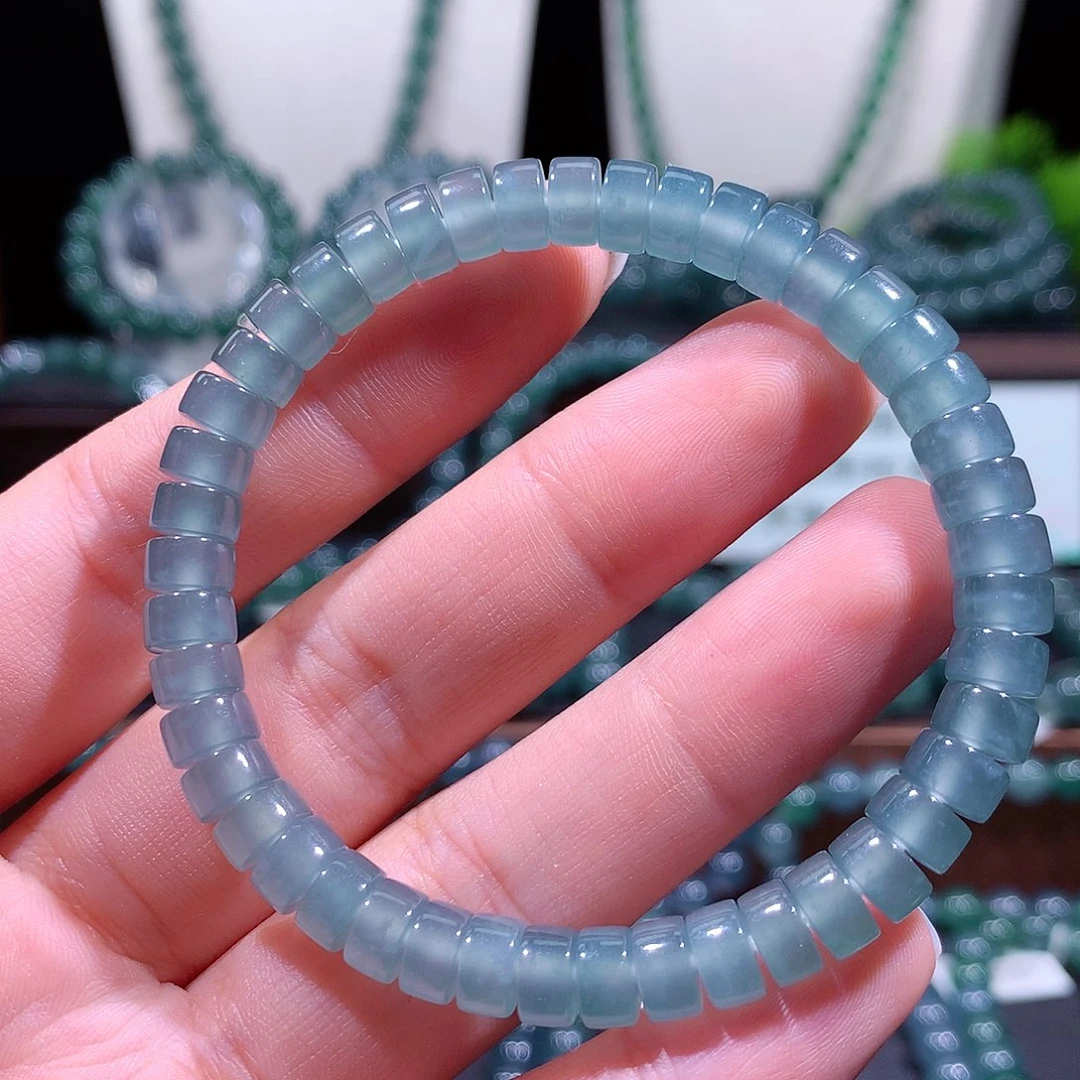 翡翠未镶嵌手链天然a货翡翠手串7