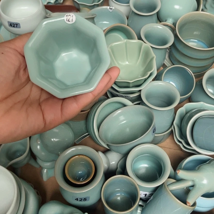 【闪购商品】八方杯原矿釉汝瓷大瑕