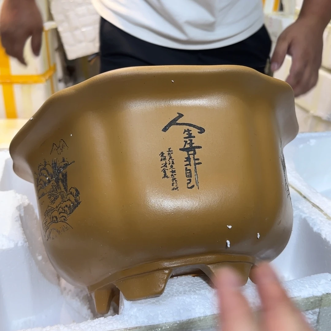 紫砂花盆口径27厘米高度15