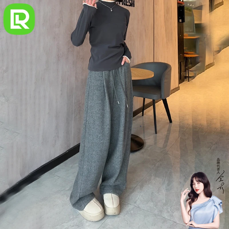时尚潮流保暖毛呢绒云朵裤9921-D