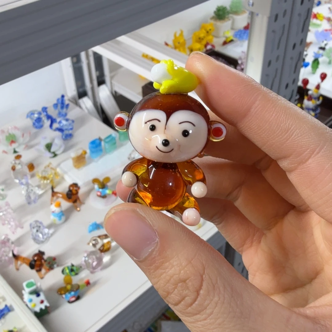 手工艺品琉璃香蕉猴