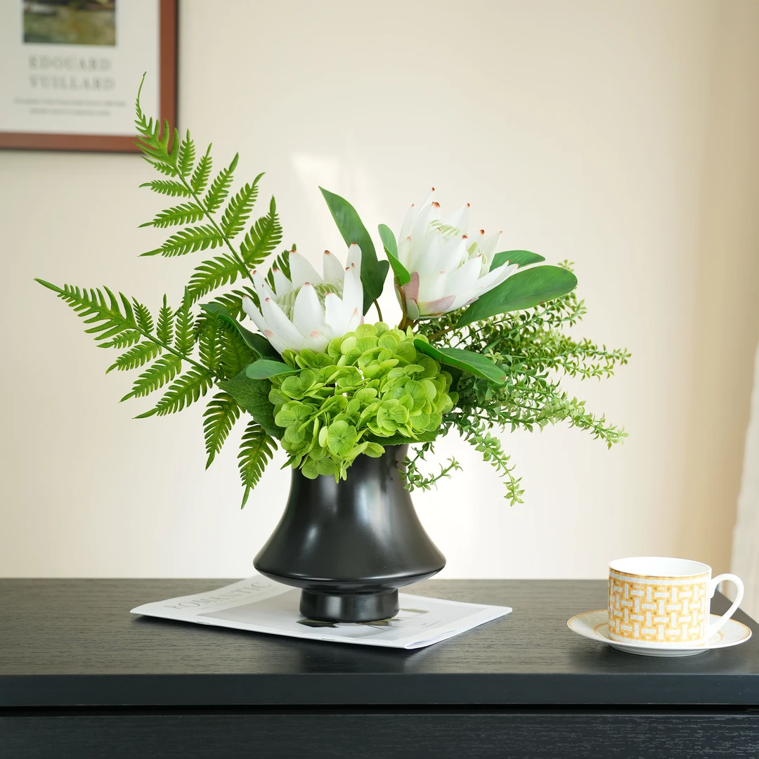 森系帝王花高端设计师款花束家居桌面装饰客厅餐桌摆花假花真花