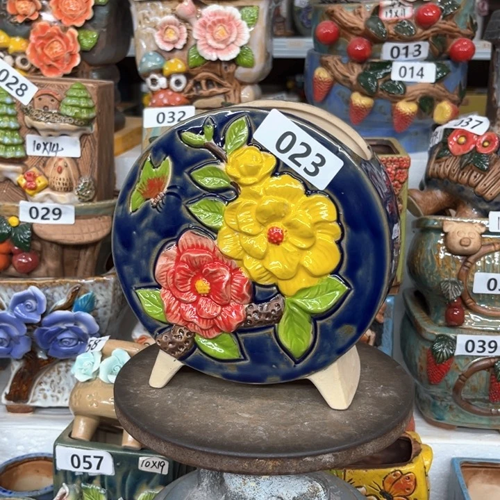 紫砂花盆粗陶材质多肉花盆