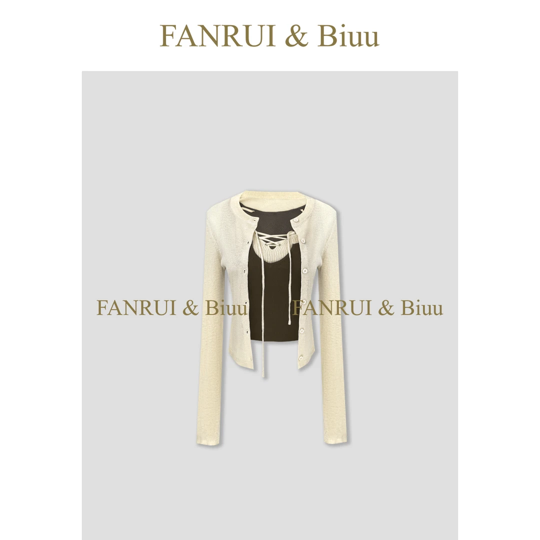 FANRUI/泛芮 「贝贝biuu」羊毛混纺洋气减龄长袖针织甜美上衣B17419