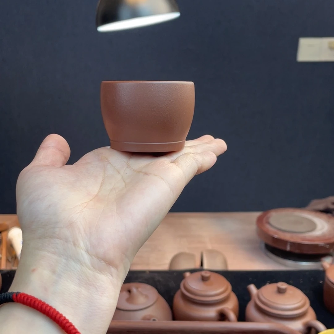 茶壶紫砂原矿主人杯紫泥50cc