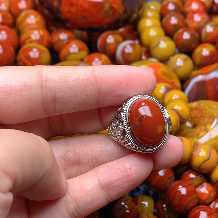 玛瑙/玉髓戒指合金