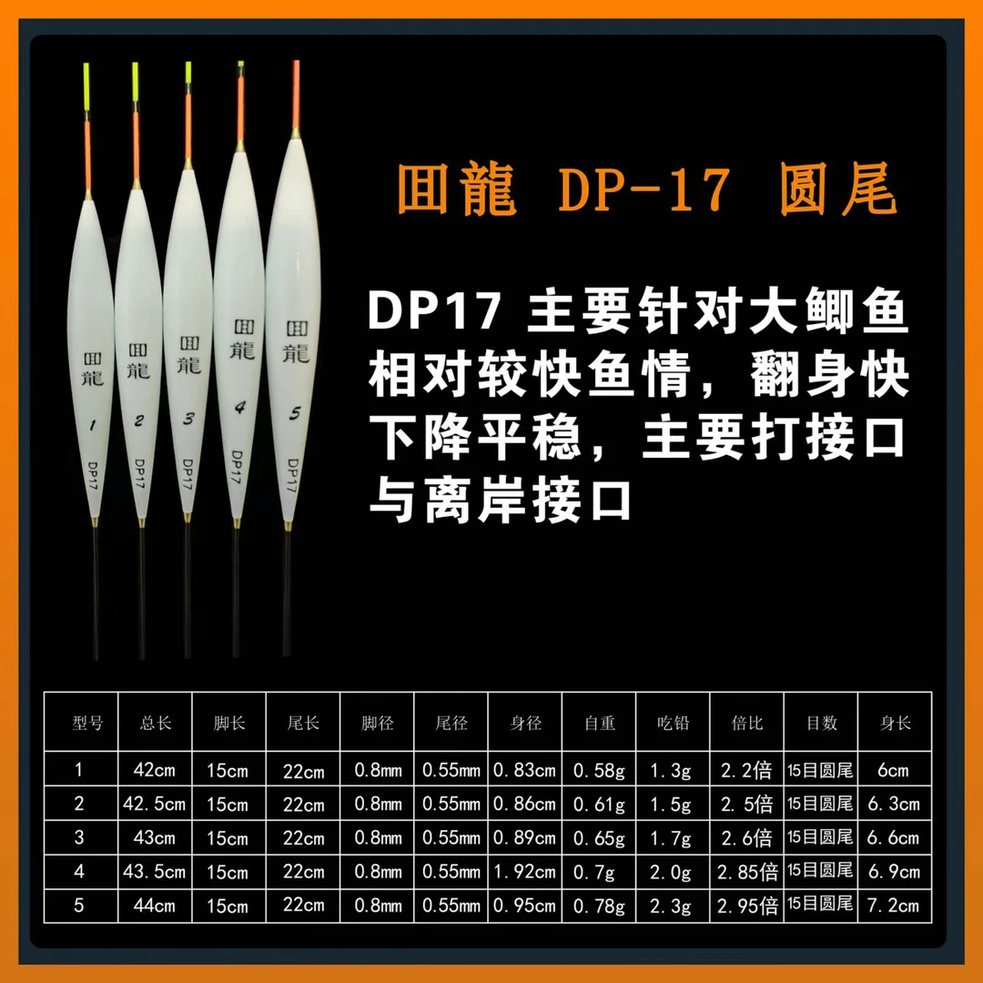 回龍DP-17竞技黑坑混养浮漂