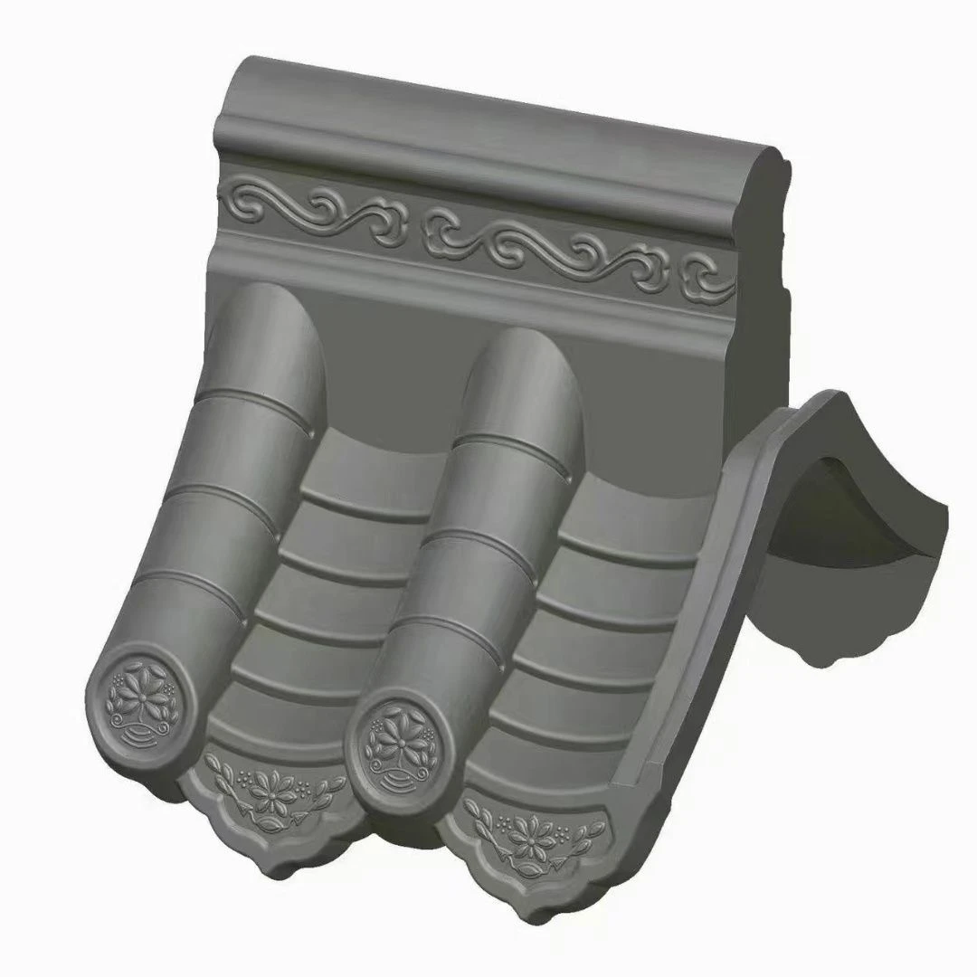 新款仿古围墙瓦模具庭院墙头压顶别墅古建装饰中式墙冒水泥模具