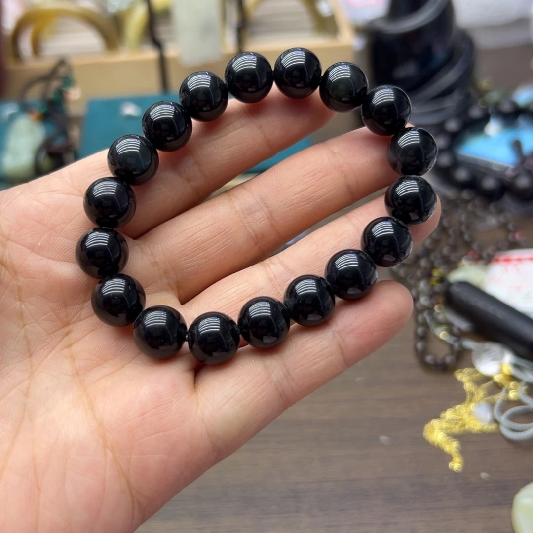黑曜岩未镶嵌手链