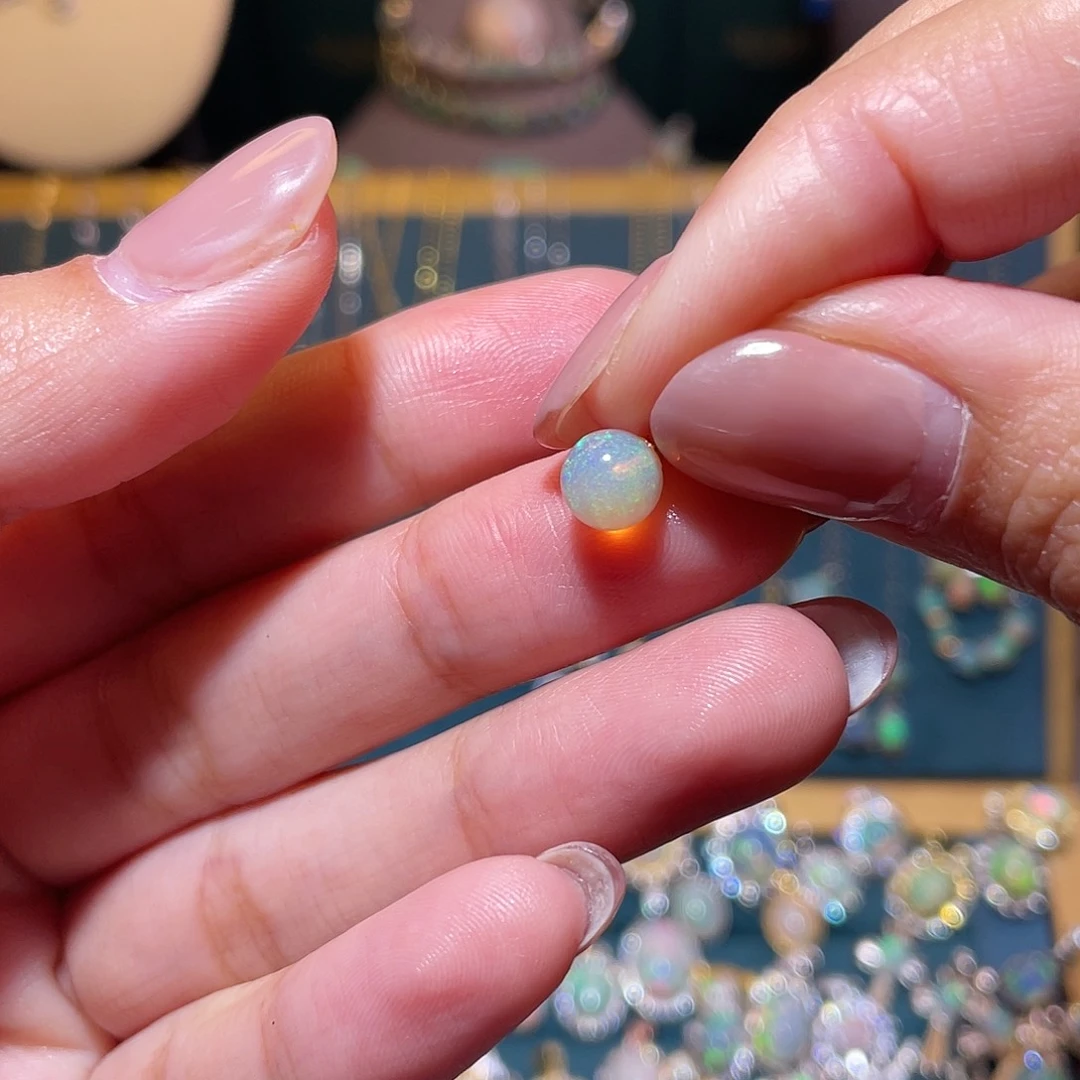 银S925镶嵌欧泊吊坠）知*