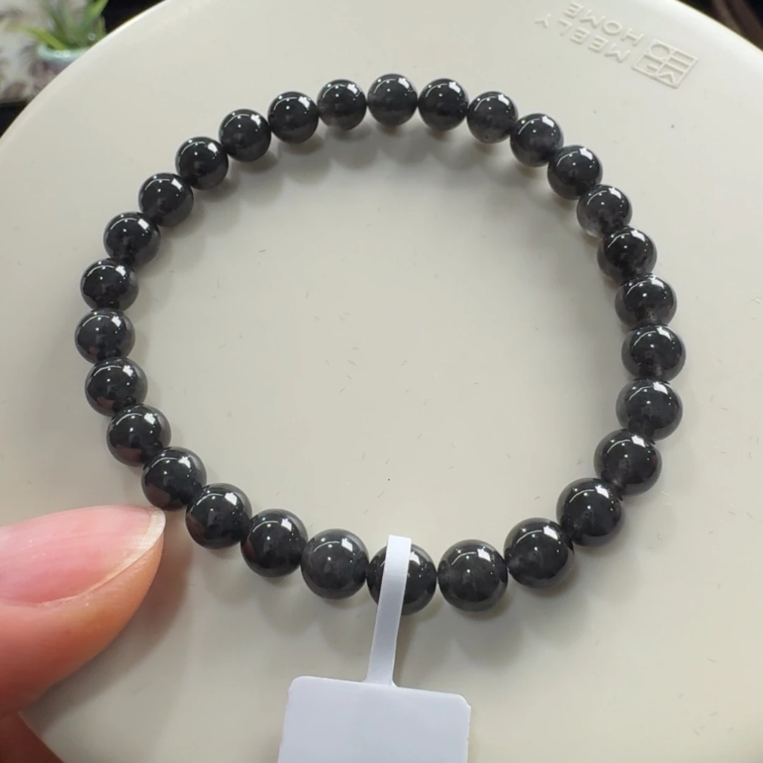 翡翠未镶嵌手链冰乌鸡单圈6mm