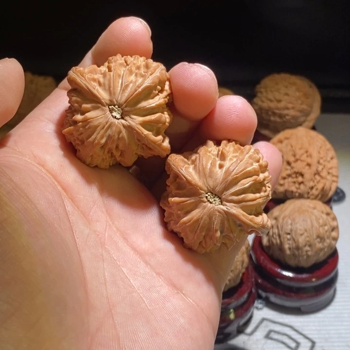 文玩核桃把件40磨盘