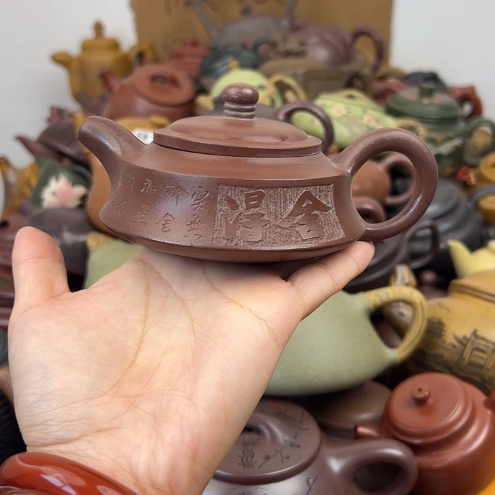 紫砂茶壶盖子不平