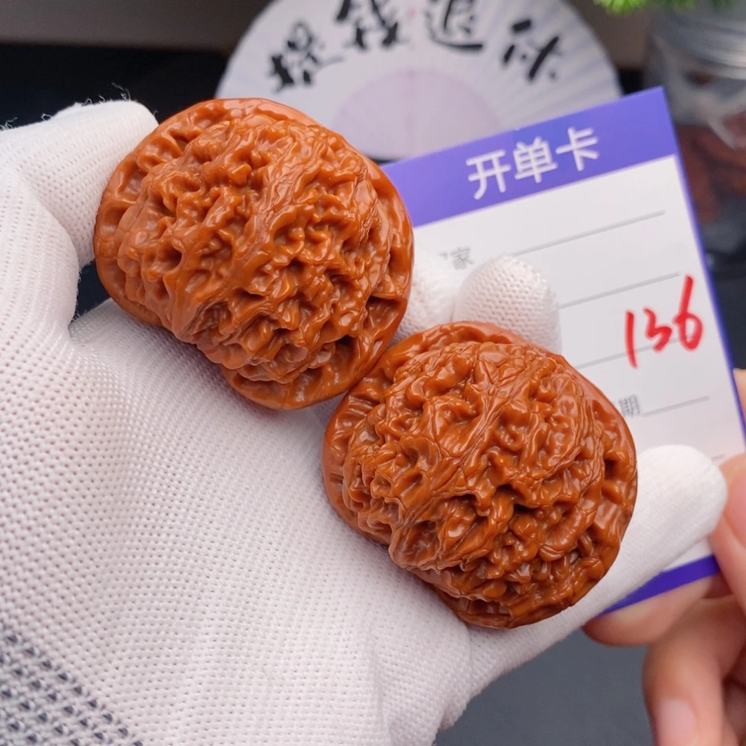把件文玩核桃46水龙纹136