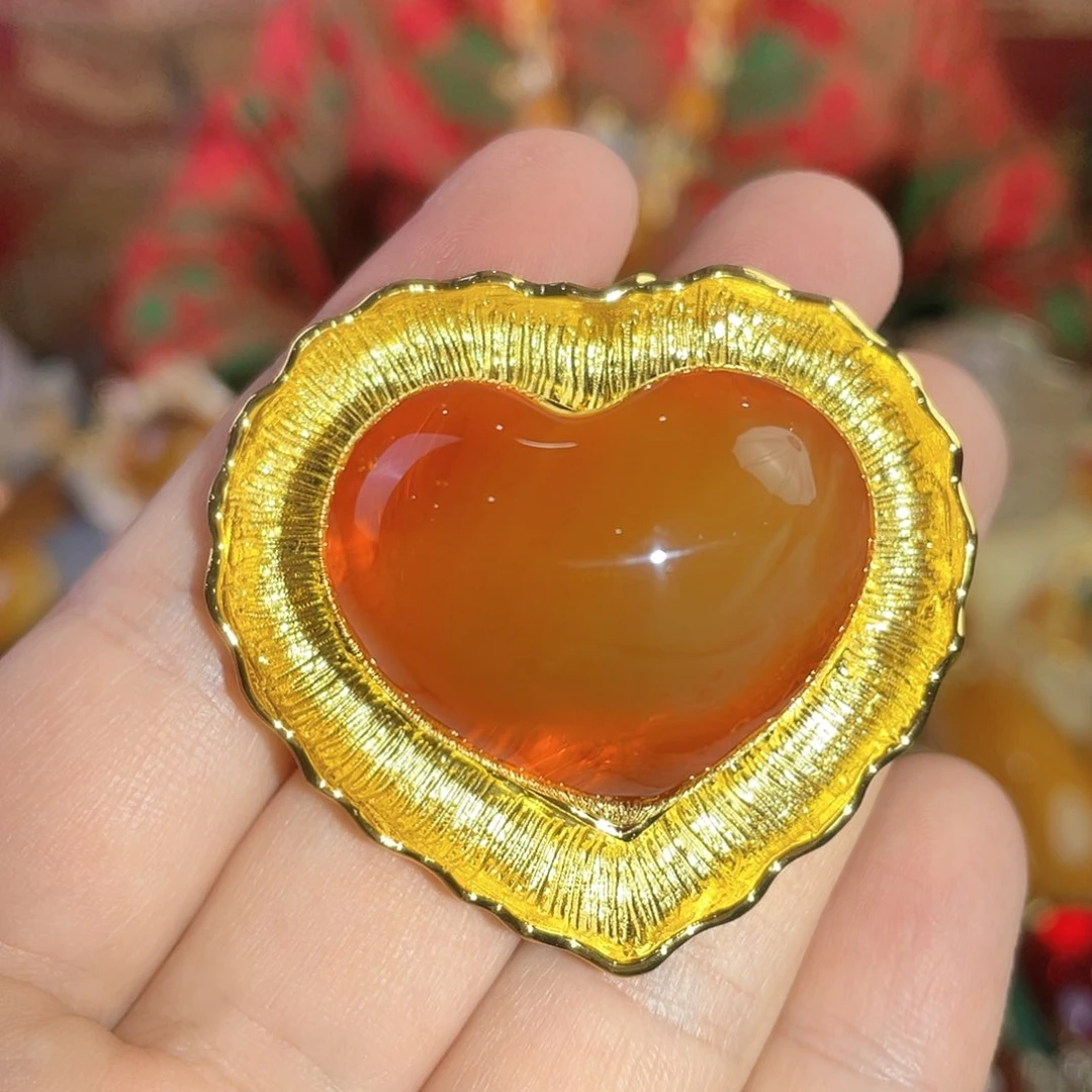 蜜蜡戒指银S925镀金镶嵌