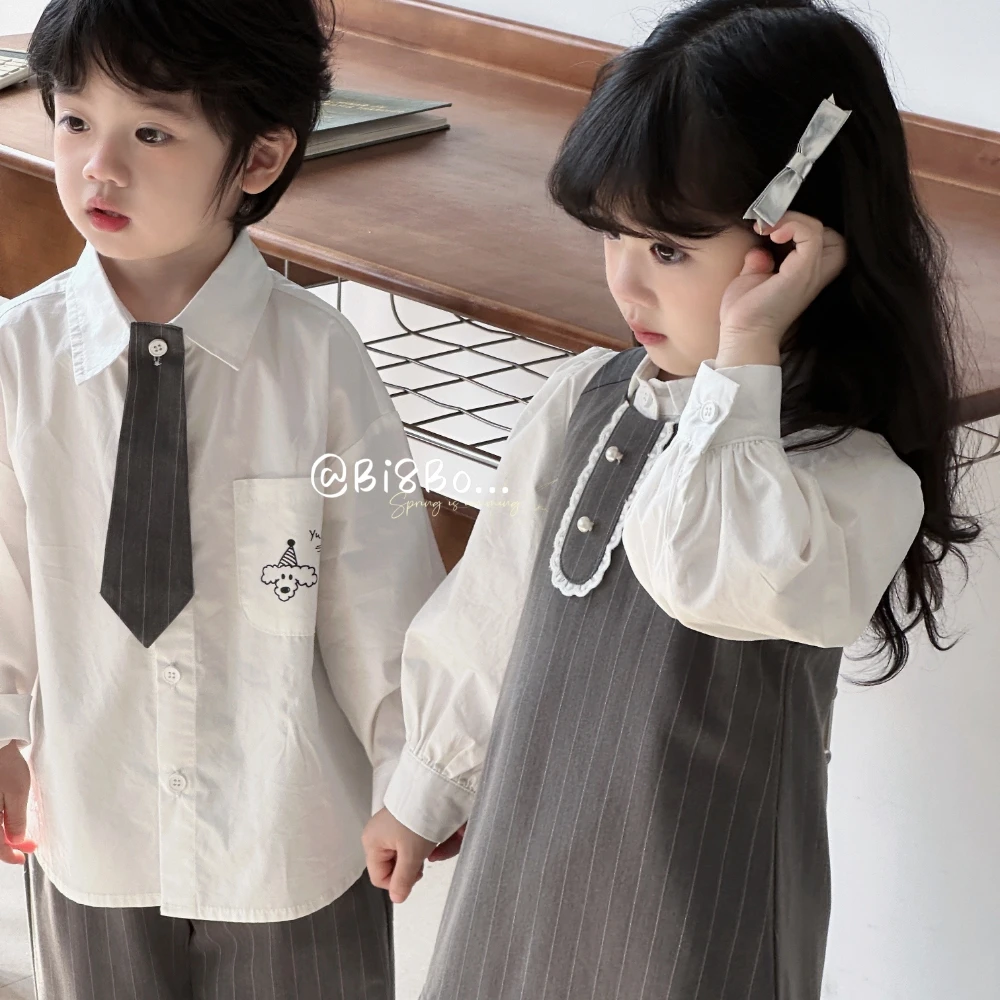 【刘教练专属】bi8bo2025春季休闲校园风女宝连衣裙套装 31055