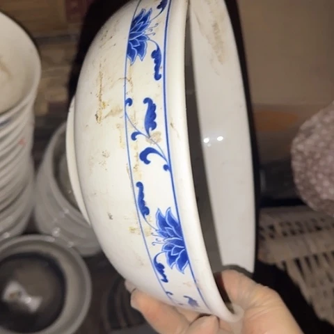 瓷片国营厂库存微瑕23.5厘米