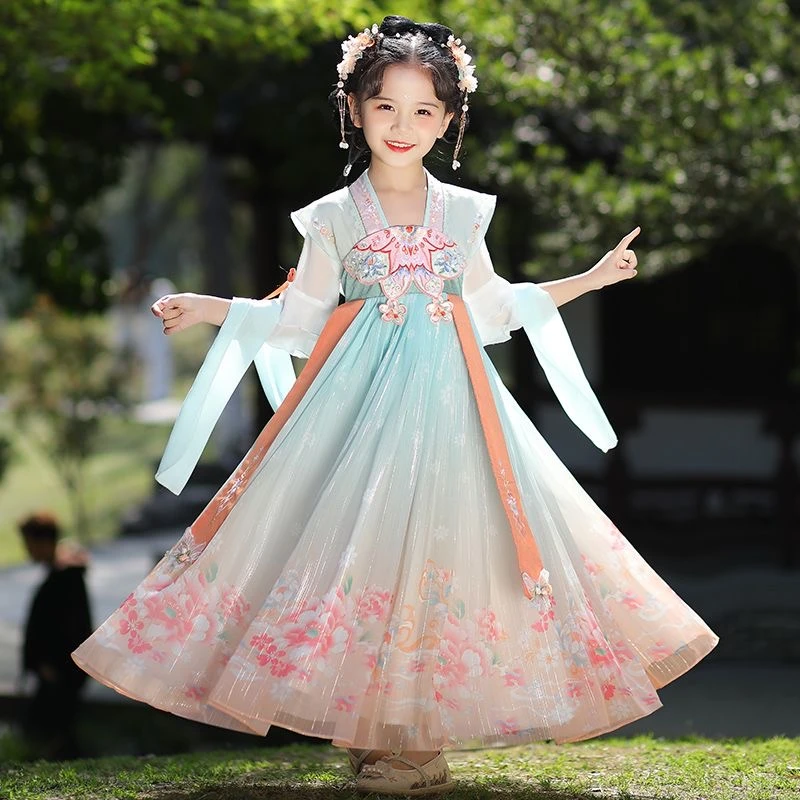 女童汉服超仙公主裙宝宝连衣裙中国风夏季2025新古风薄款仙女飘逸