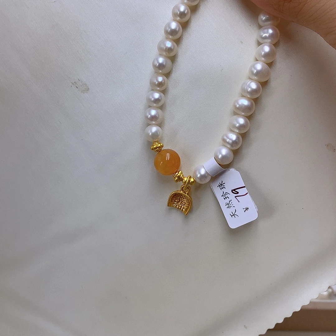 银S925镶嵌手链淡水珍珠