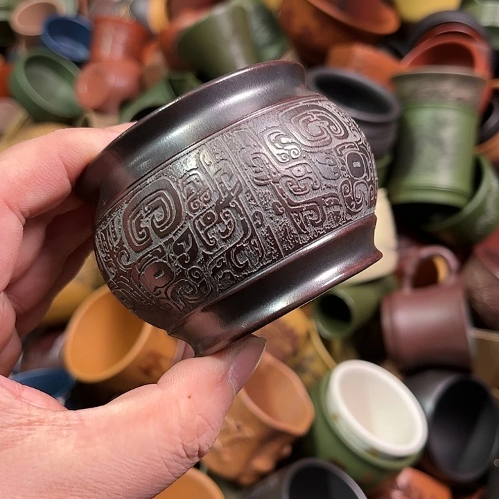 紫砂茶杯喵**步全手工紫砂主人杯