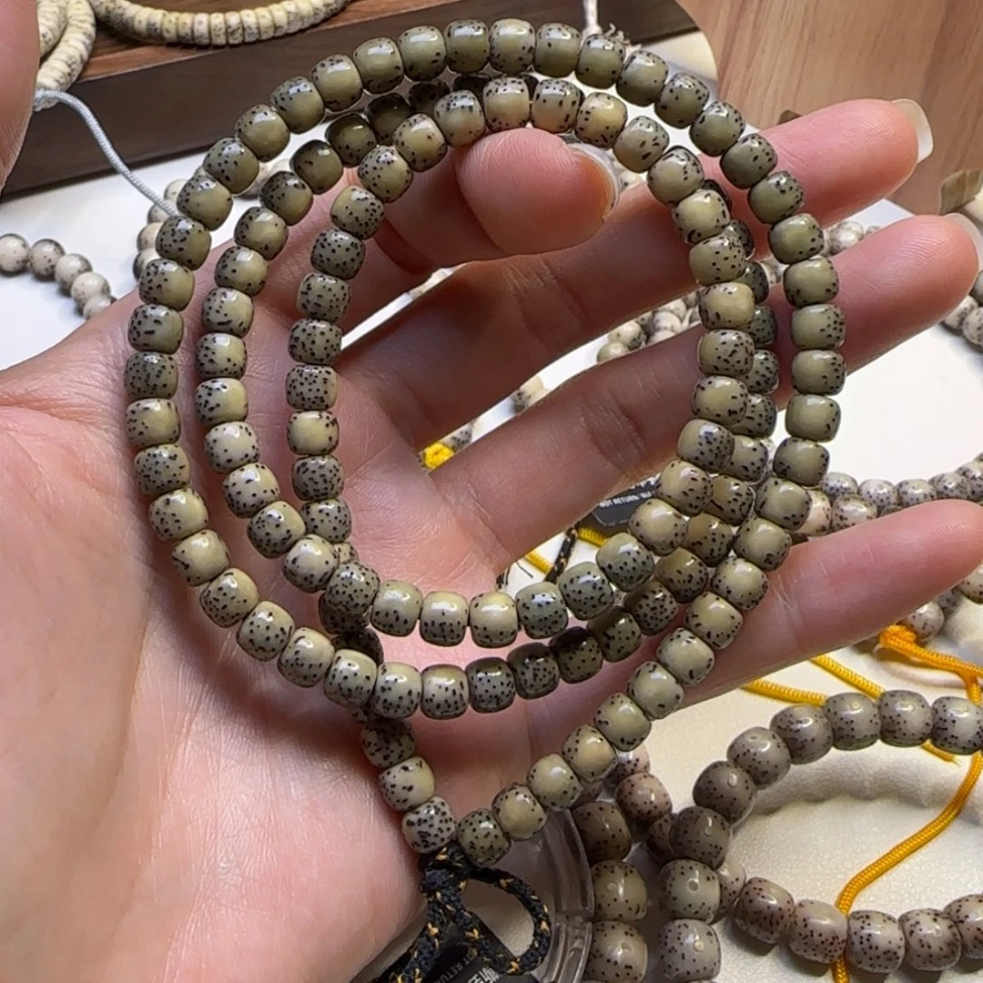 星月菩提手串石玉河豚绿背长条6 ×5