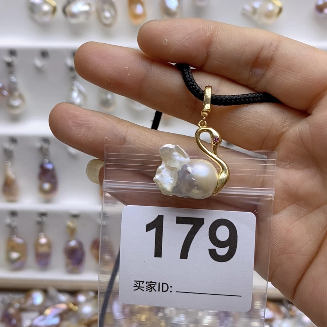 淡水珍珠颈饰银S925镶嵌179