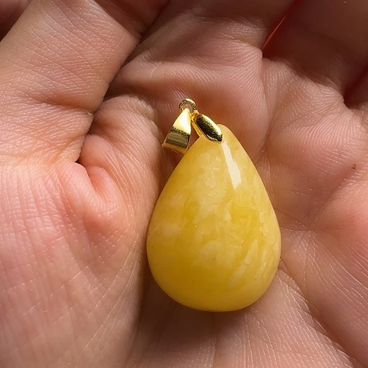 蜜蜡银S925镶嵌吊坠(不含链)吊坠