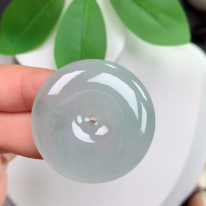 翡翠未镶嵌颈饰平安扣 34x5.8mm