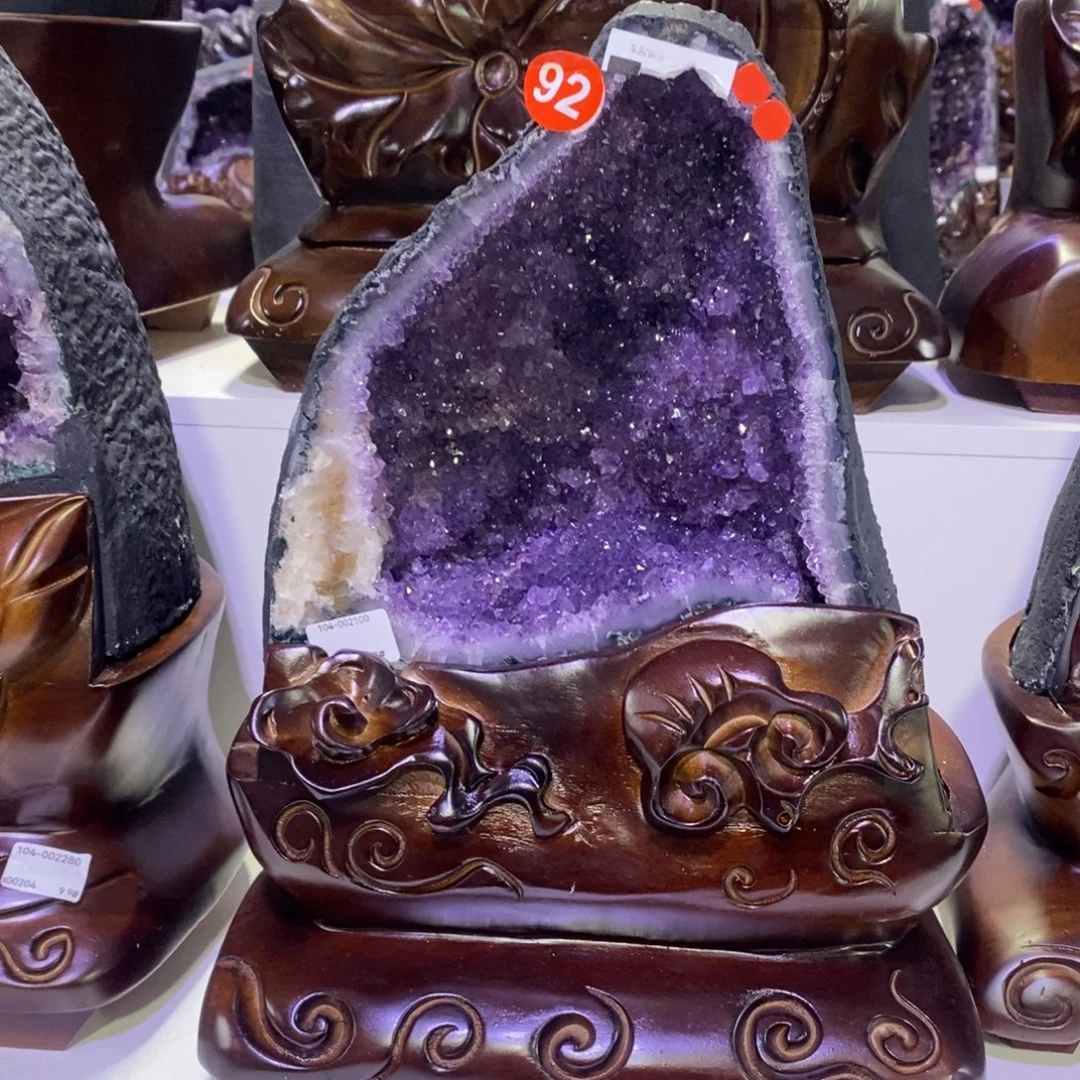 银S925镶嵌紫晶大型摆件（非配饰）