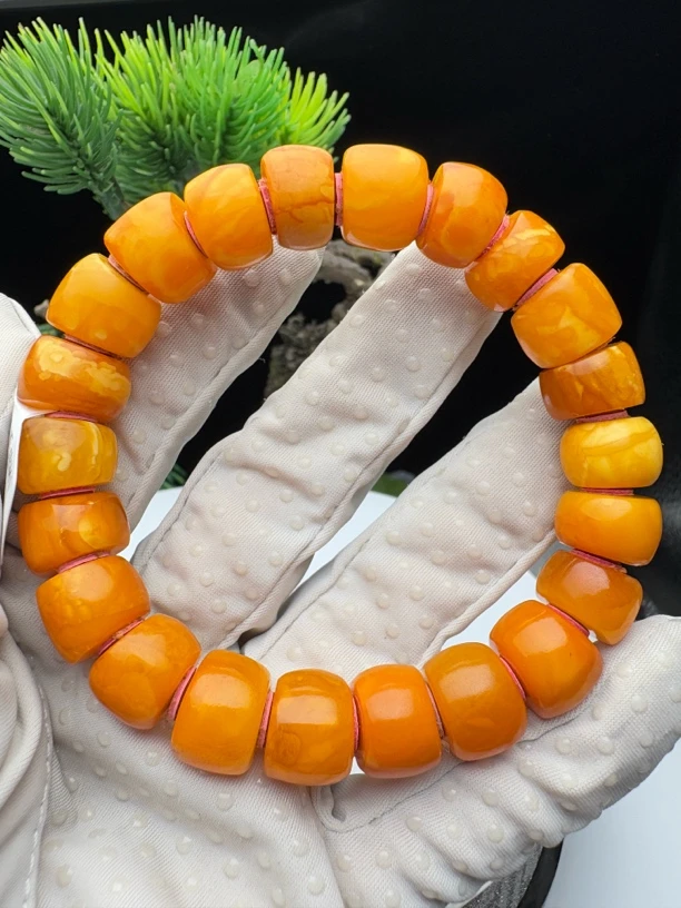 假一赔十，天然琥珀蜜蜡手串，蜜蜡手串12+， 编号336