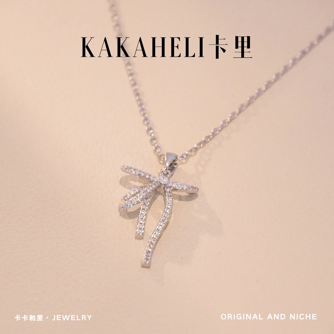 铜合金项链 不规则蝴蝶结都市丽人项链 A1523