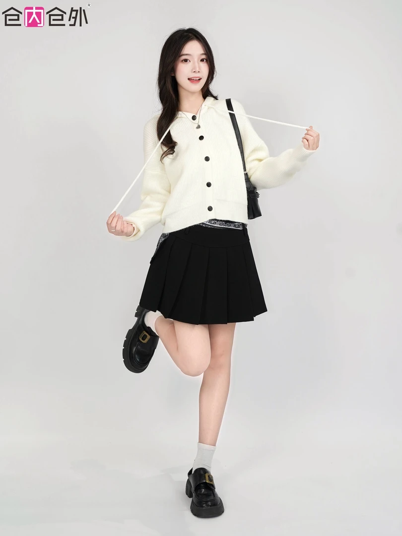 【NEW】时尚百搭小香风针织短款毛衣外套