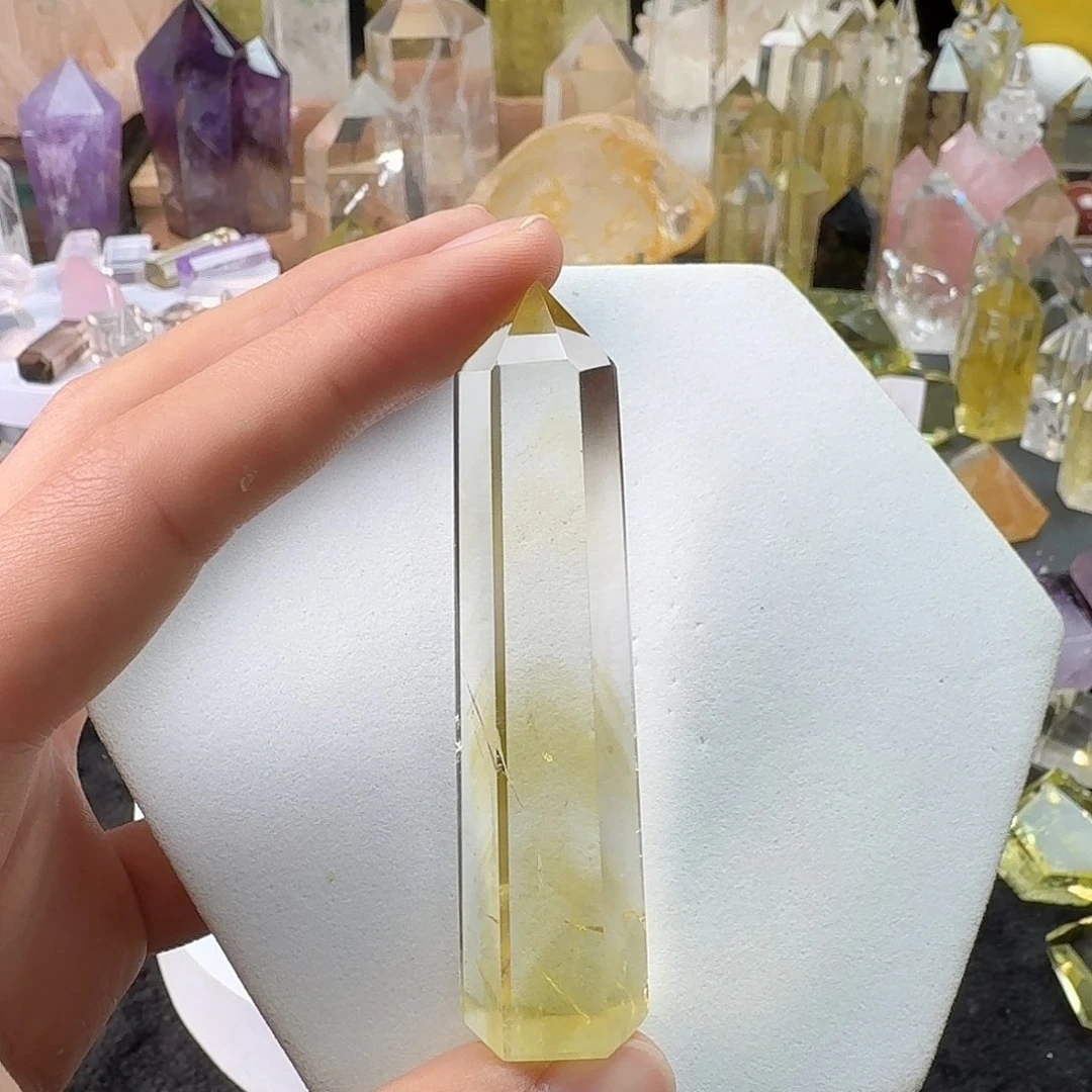 珠宝半成品水晶未镶嵌黄水晶