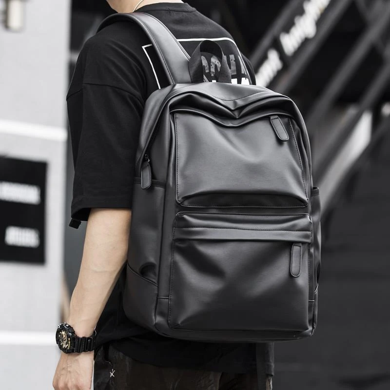 FAVMARTHA-2025新款男士双肩包大容量时尚休闲百搭电脑旅行商务背