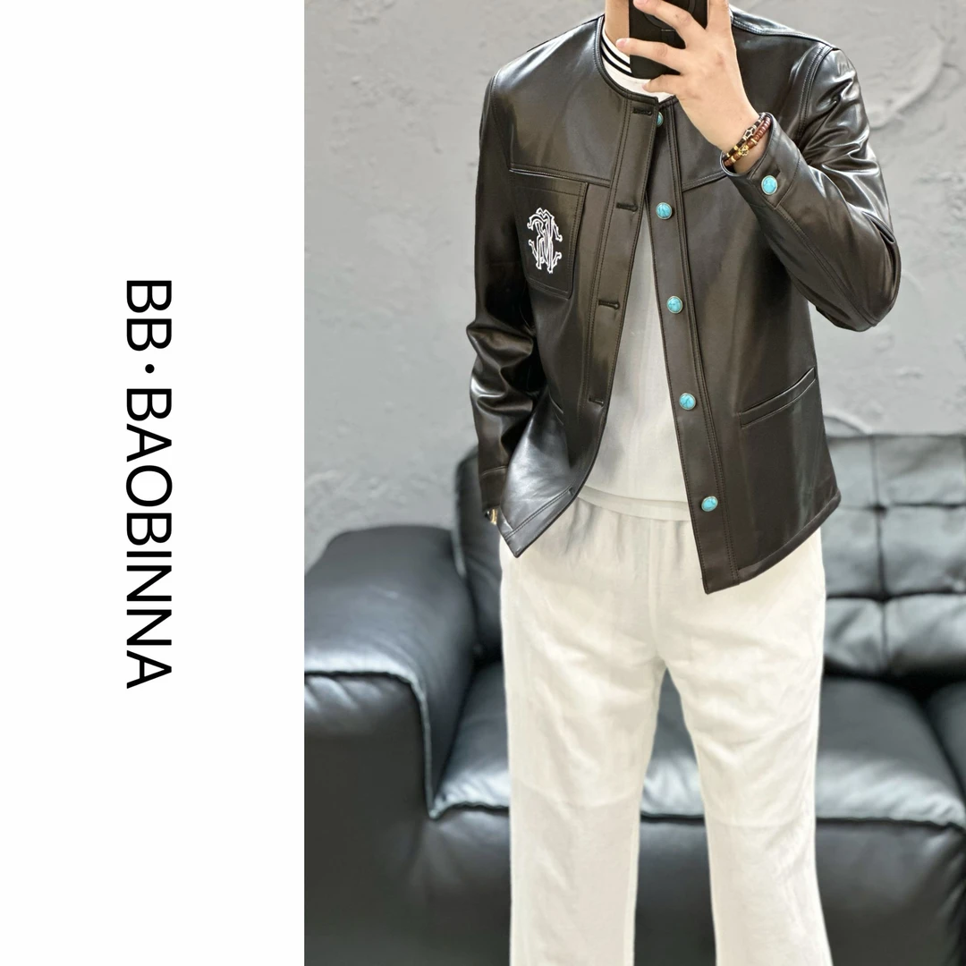 小野· 男装 | 男士高端（无领）工艺修身夹克28760