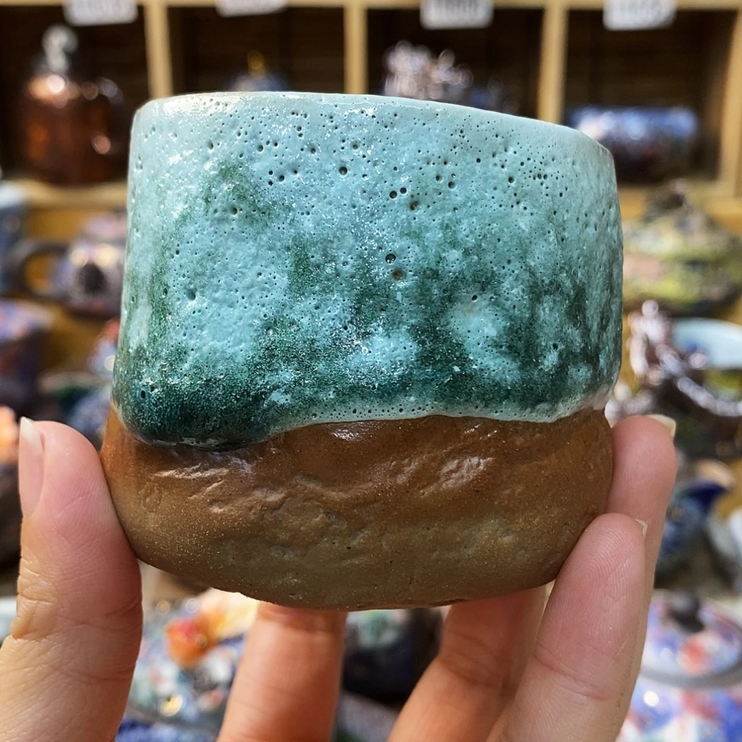 粗陶柴烧志野茶器