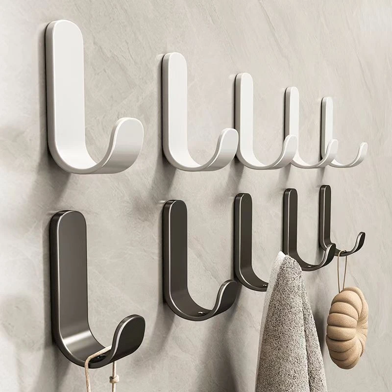 新疆包邮免打孔挂钩门后可壁挂式衣服挂衣钩浴室厨房单钩强力粘钩