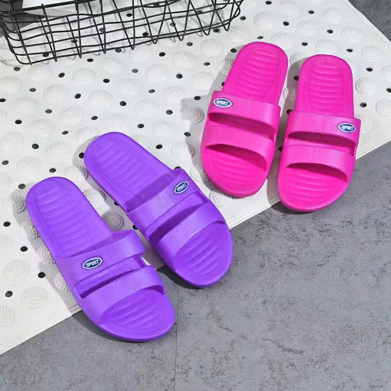 夏季女款妈妈经典怀旧韩版平底轻便舒适简约浴室防滑塑料拖鞋