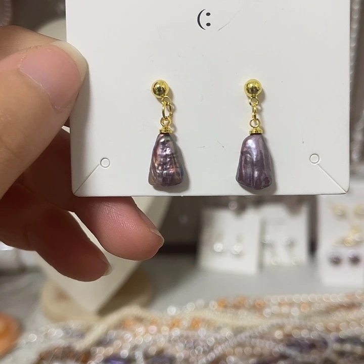 耳饰合金淡水珍珠