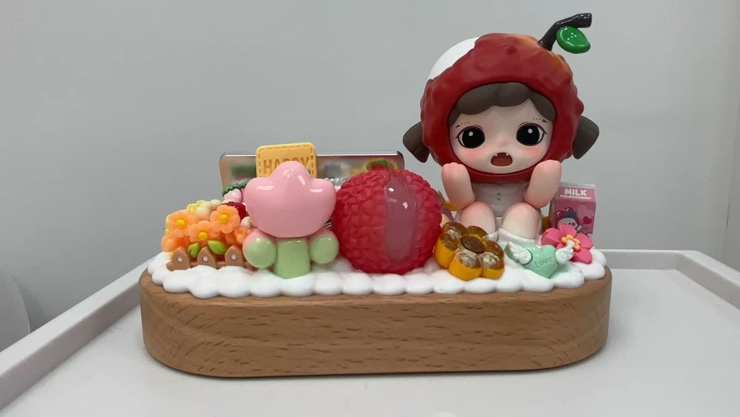 【停车牌】创意手工DIY奶油胶VX扫码停车牌高档胡桃木摆件礼物