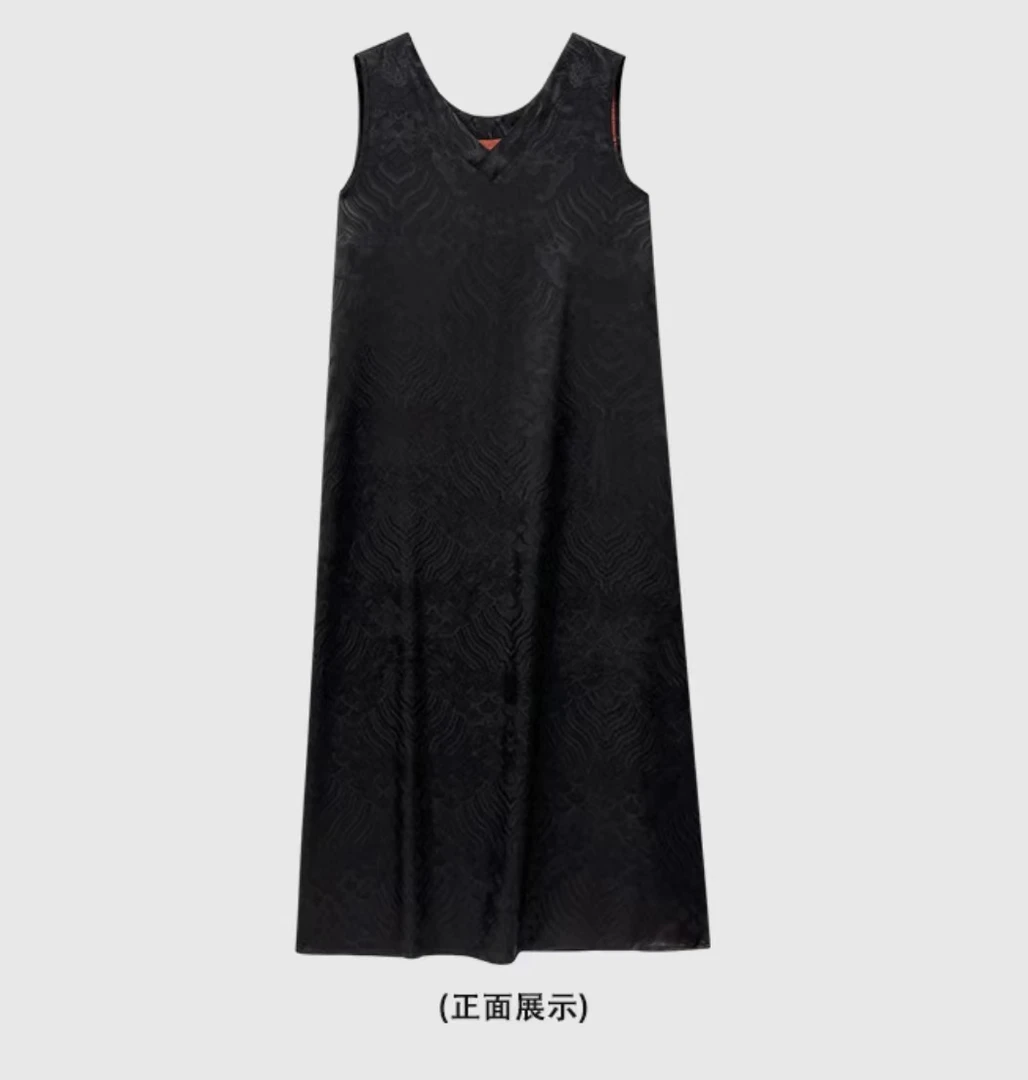 新中式宽松双面穿遮肉背心龙鳞纹连衣裙