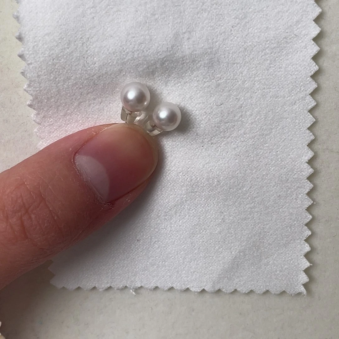 海水珍珠银S925镶嵌耳饰
