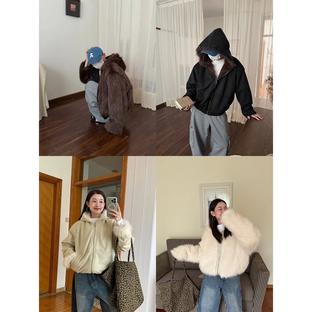 19studio WAYNEPRINCE美式复古两面穿连帽外套休闲宽松少年感上衣