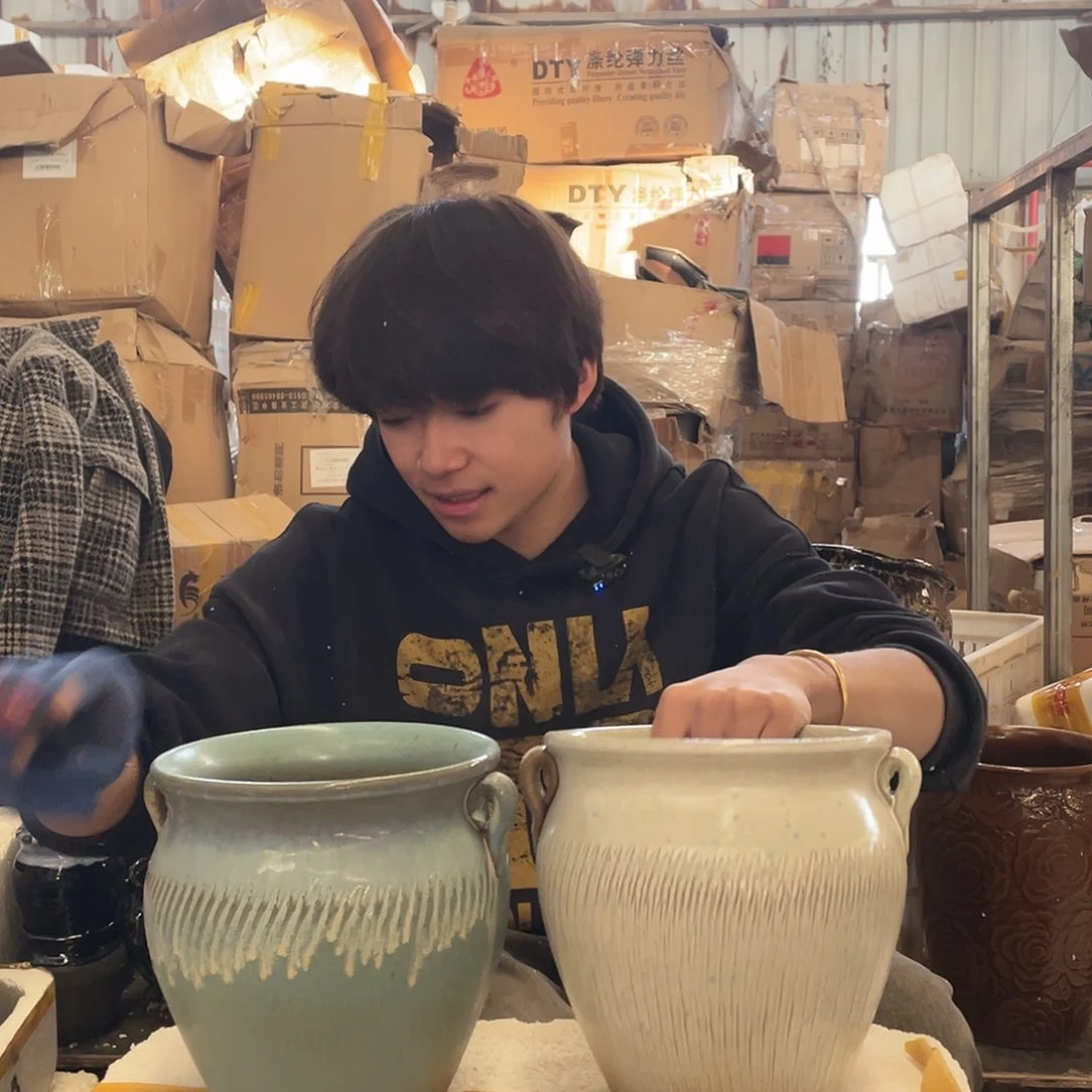 红陶宜兴陶瓷紫砂花盆