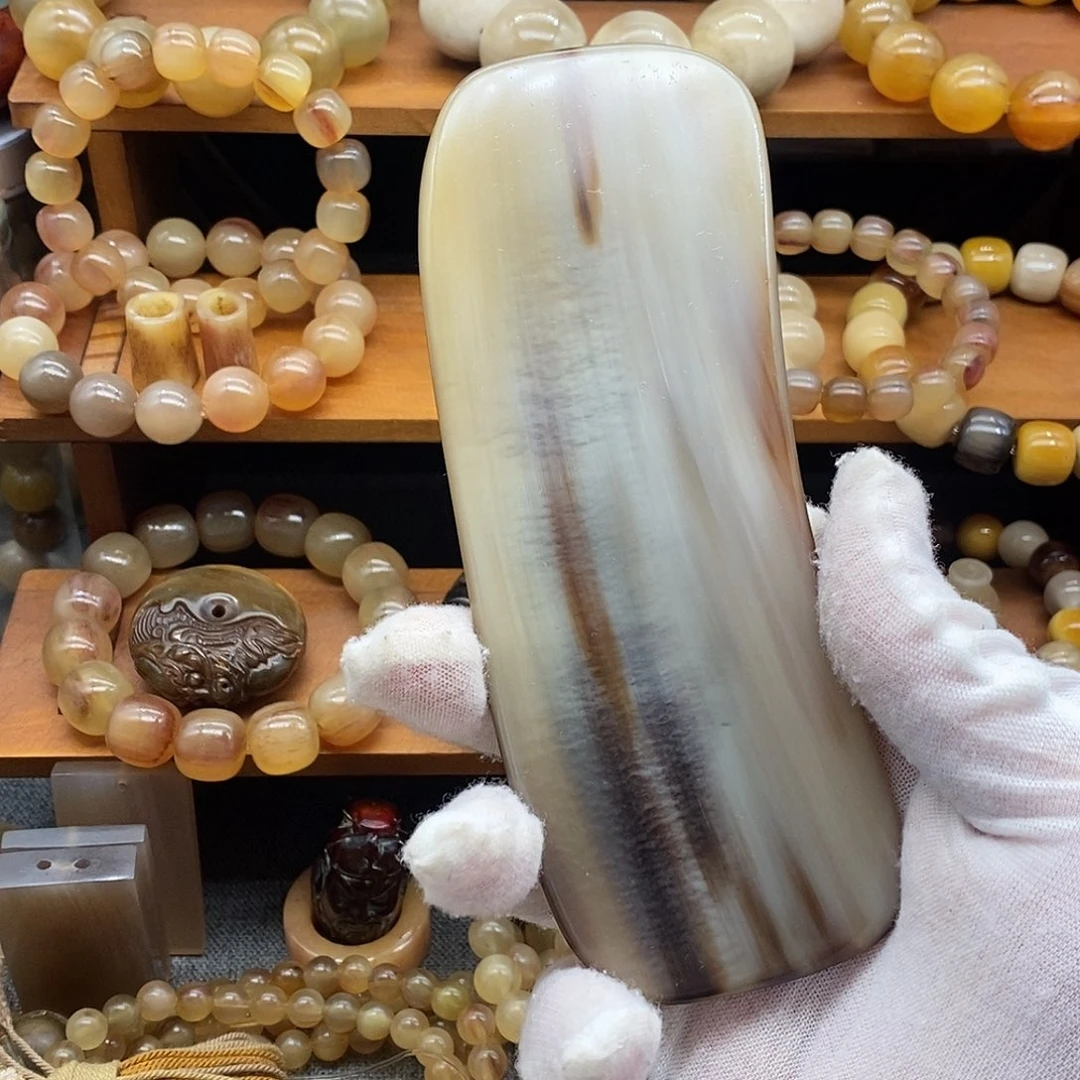 非金属坦桑尼亚白水牛角刮痧板