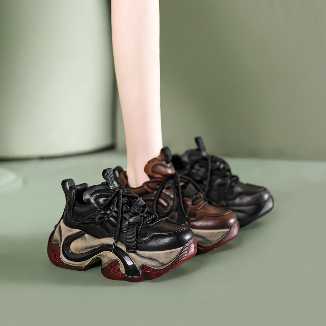 现货 增高7cm老爹鞋休闲女鞋时尚复古厚底百搭9979