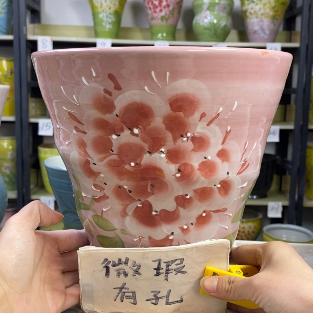 景德镇手工手绘陶瓷花盆