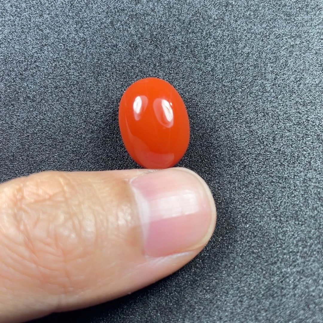 南红玛瑙未镶嵌戒面原矿保山杨柳料柿子红满色满肉戒面（有裂）福利
