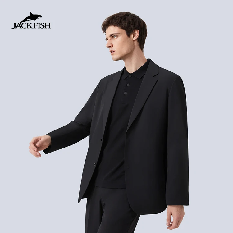 JACKFISH【618专属】男女同款春夏季无缝商务修身双面穿经典西装